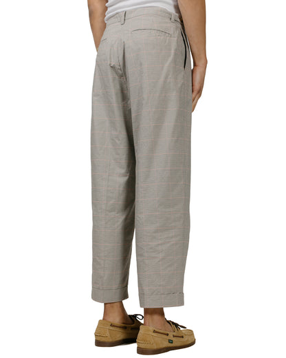 Beams Plus IVY Trousers Wide PE Plaid Beige model back