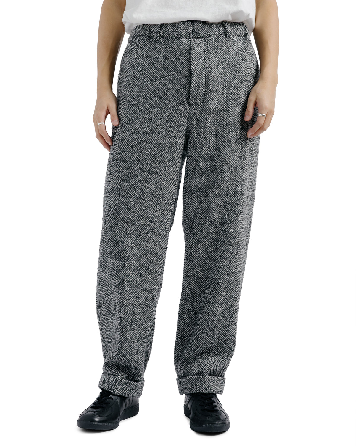 lost & found Beams Plus Beams Plus Ivy Lounge Trousers Herringbone Black