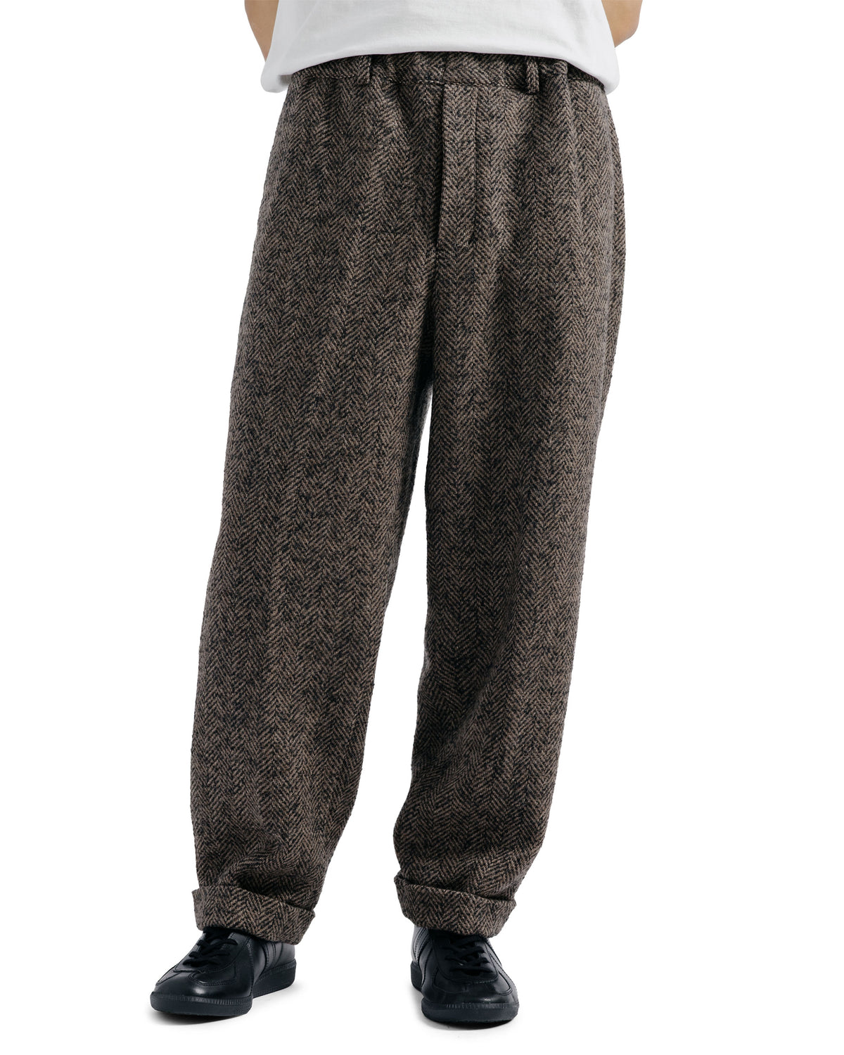 Beams Plus Ivy Lounge Trousers Herringbone Brown