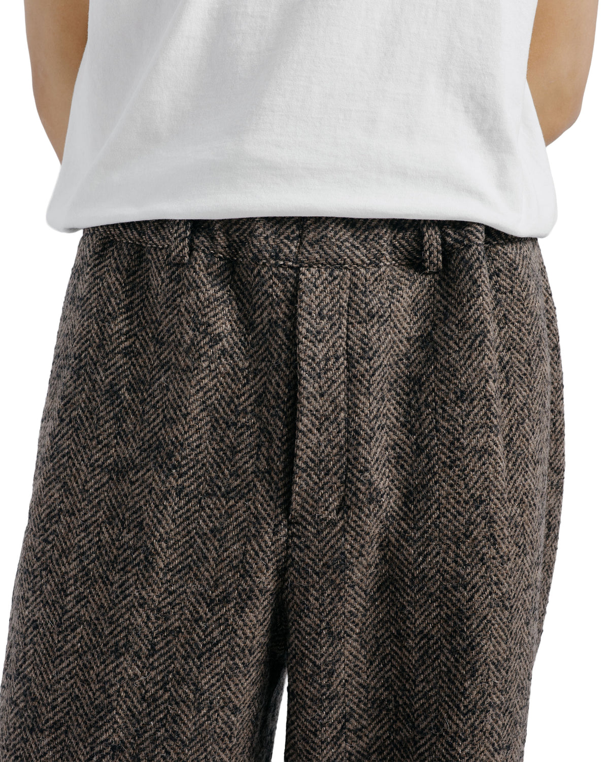 Beams Plus Ivy Lounge Trousers Herringbone Brown