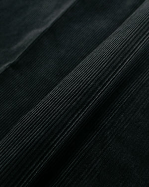 Beams Plus Ivy Trousers Ankle-Cut Corduroy Charcoal Grey fabric