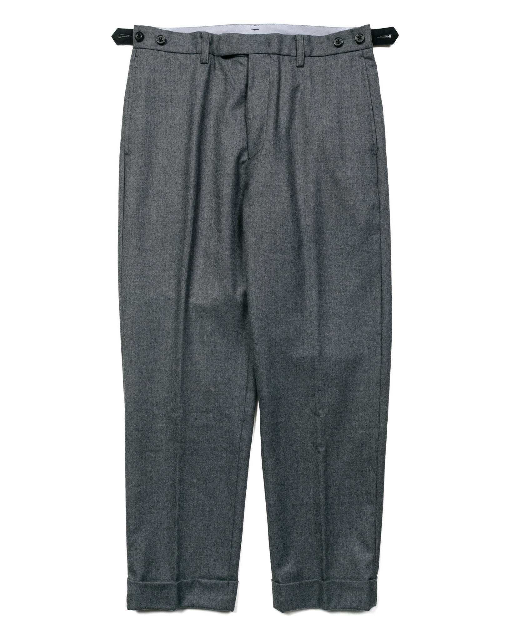 Beams Plus Ivy Trousers Ankle-Cut Flannel Grey