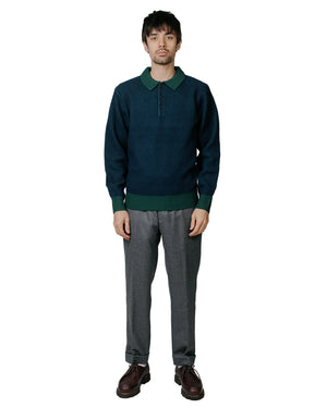 Beams Plus Ivy Trousers Ankle-Cut Flannel Grey model full