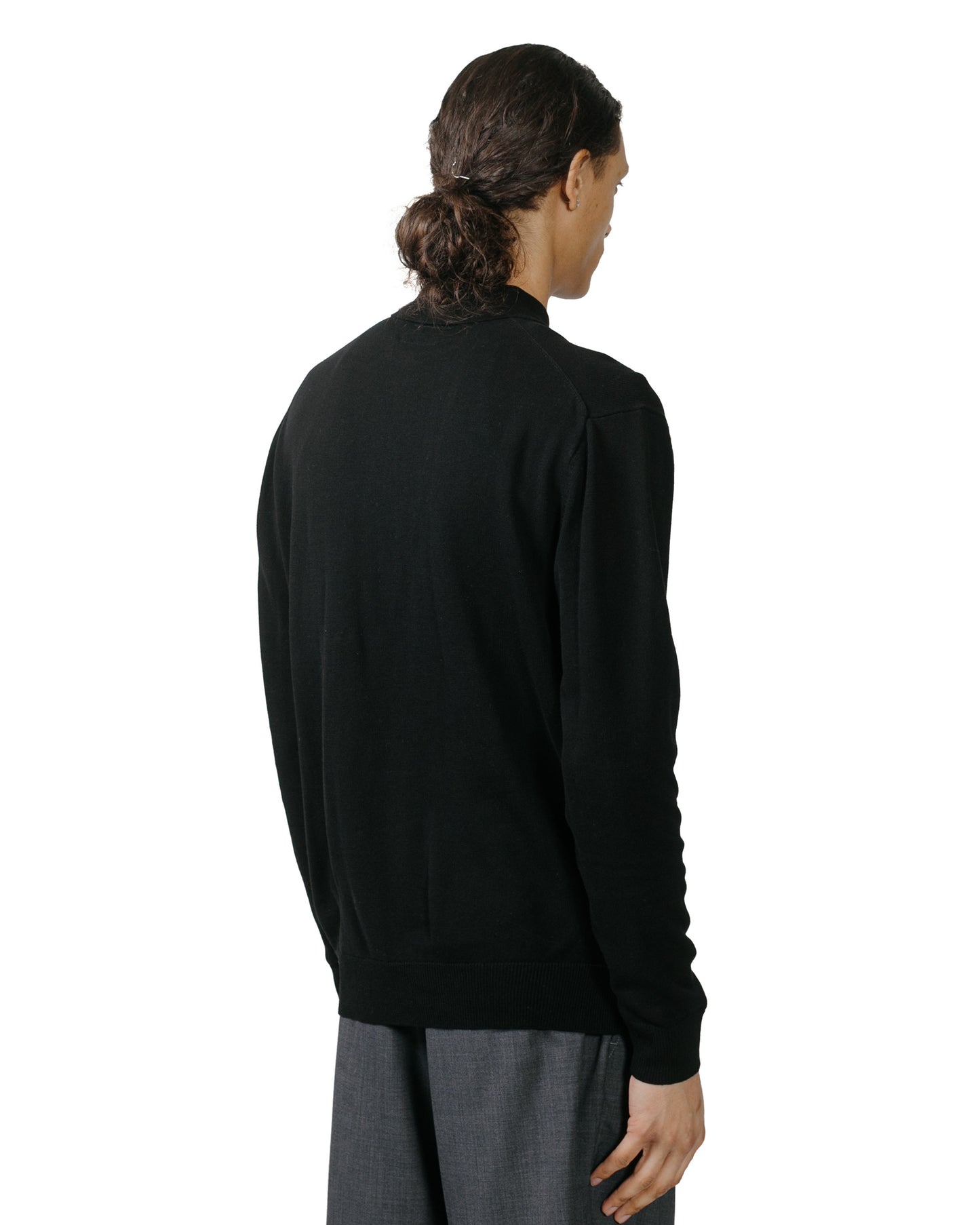 Beams Plus Knit Polo 12G Black model back