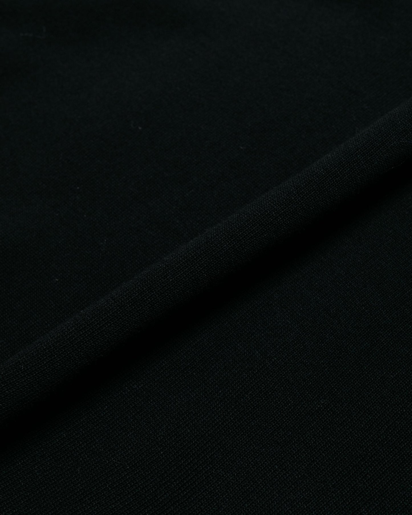 Beams Plus Knit Polo 12G Black fabric