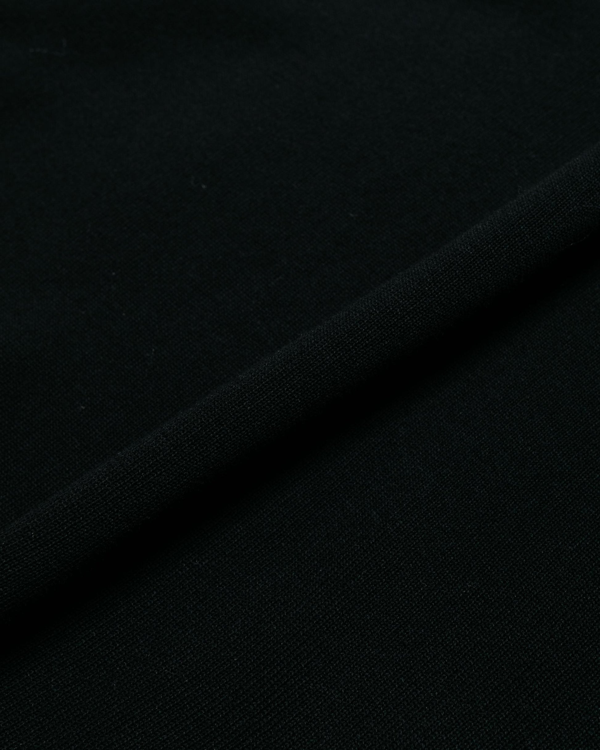 Beams Plus Knit Polo 12G Black fabric