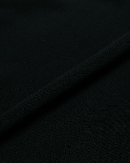 Beams Plus Knit Polo 12G Black fabric