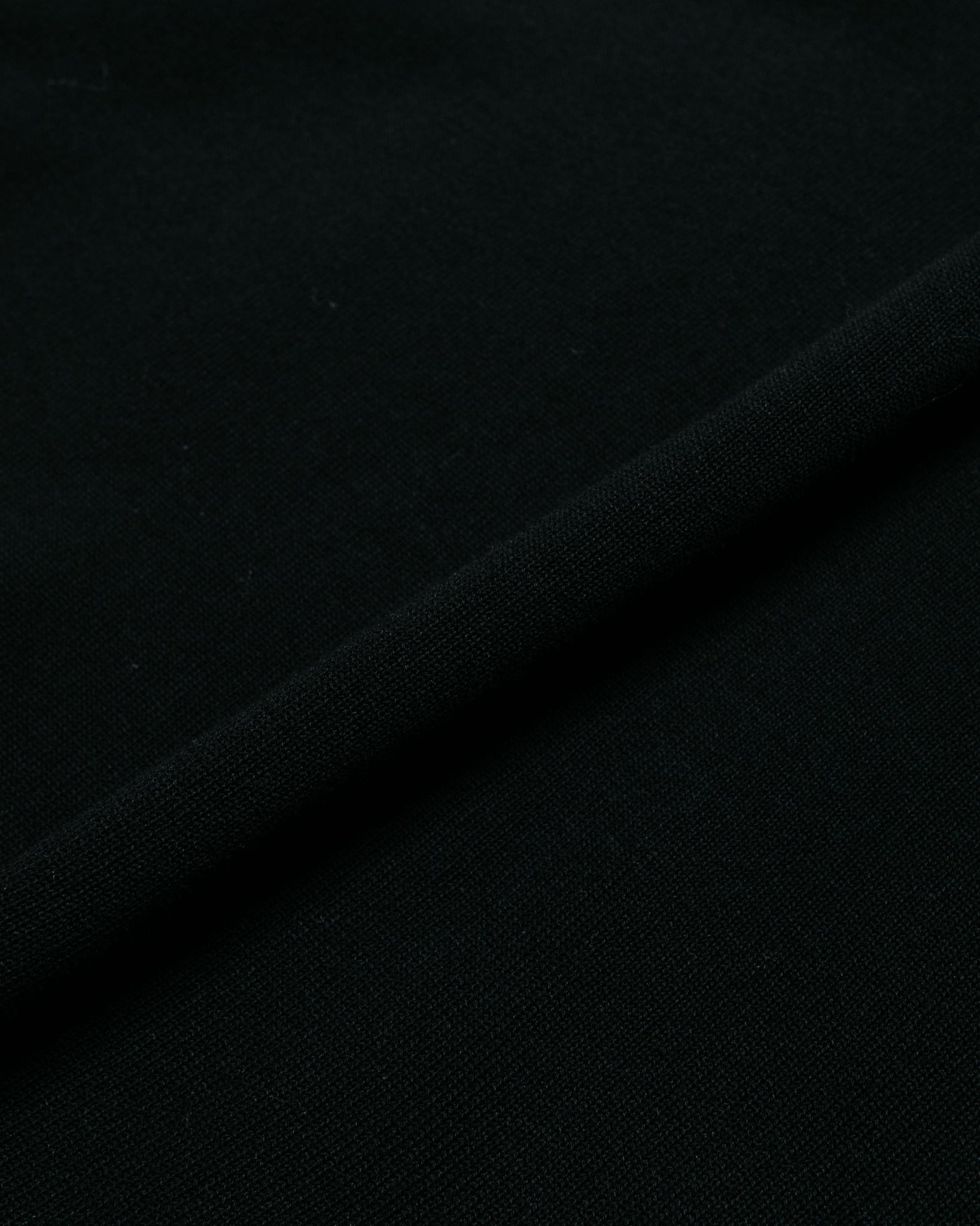 Beams Plus Knit Polo 12G Black fabric