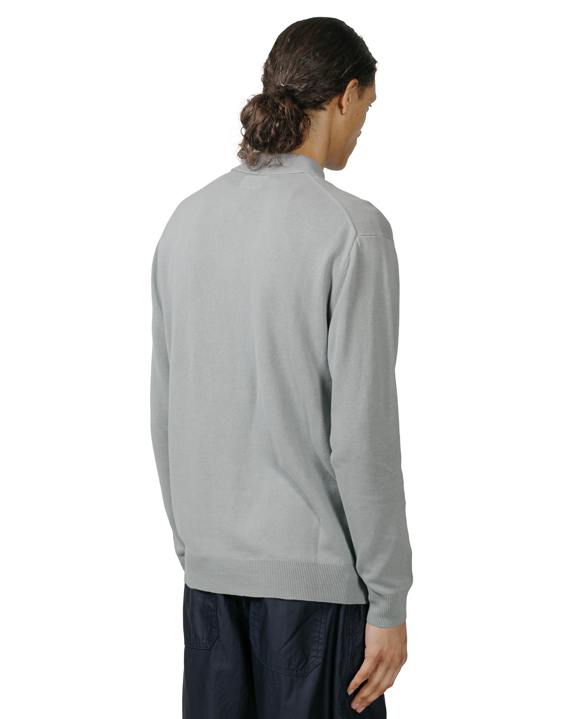 Beams Plus Knit Polo 12G Ice Blue model back