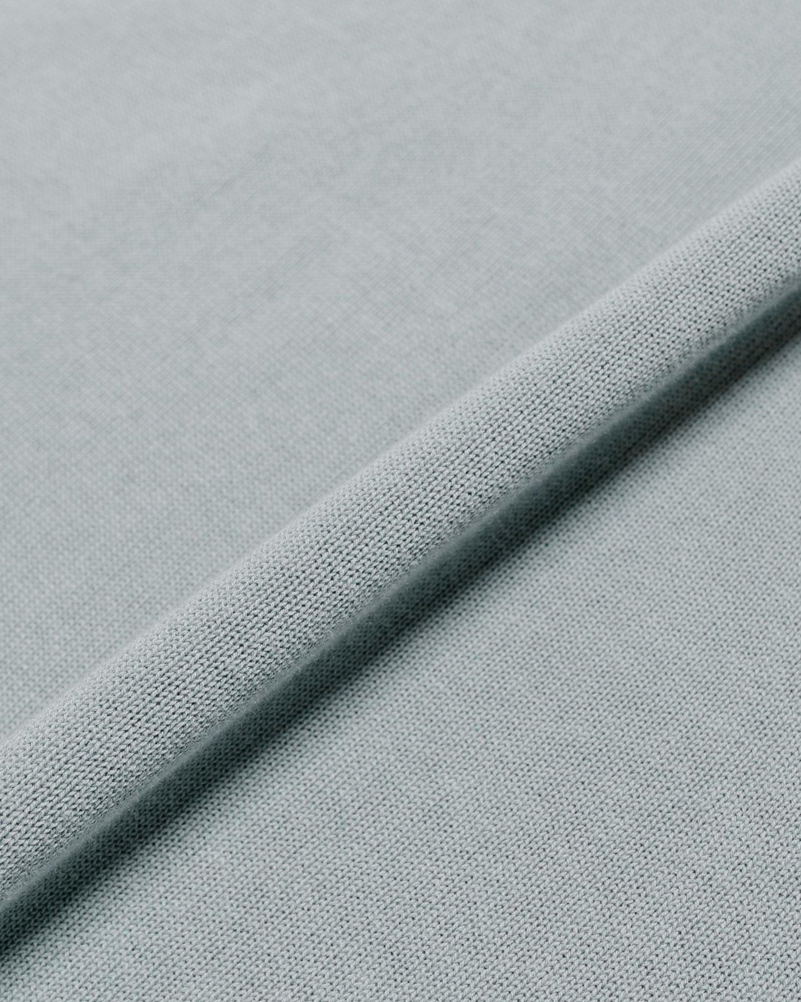 Beams Plus Knit Polo 12G Ice Blue fabric