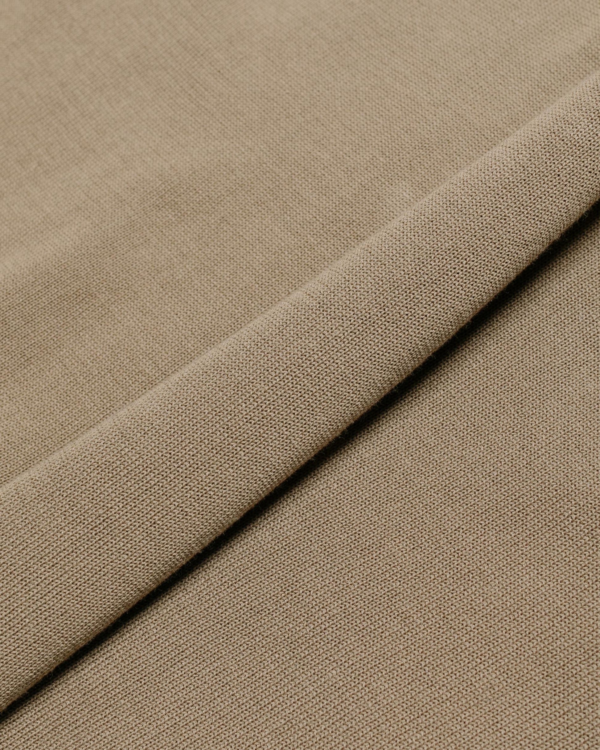 Beams Plus Knit Polo 12G Mocha fabric