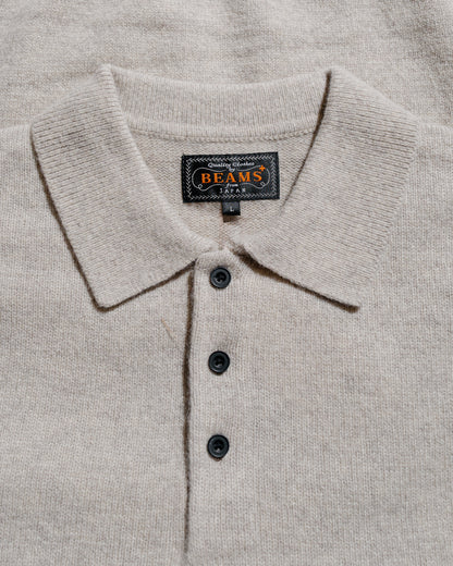 Beams Plus Knit Polo 9G Beige