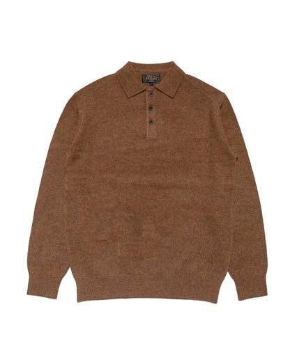 Beams Plus Knit Polo 9G Brown