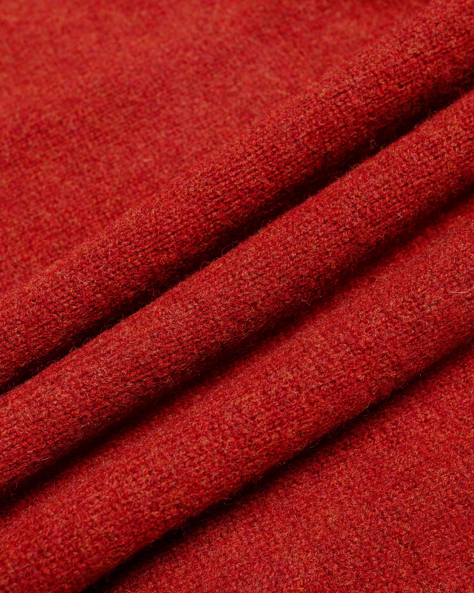 Beams Plus Knit Polo 9G Burgundy fabric