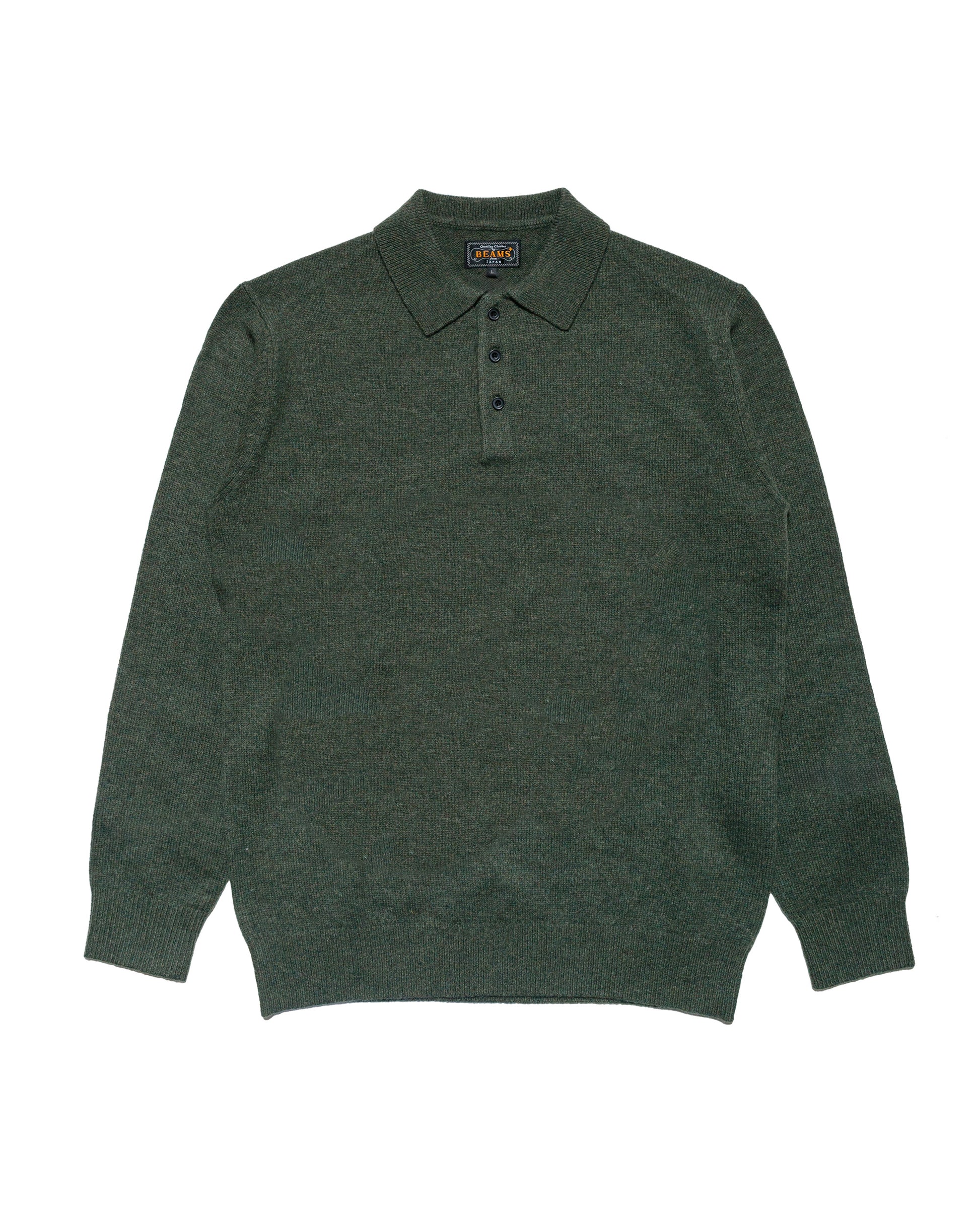 Beams Plus Knit Polo 9G Green