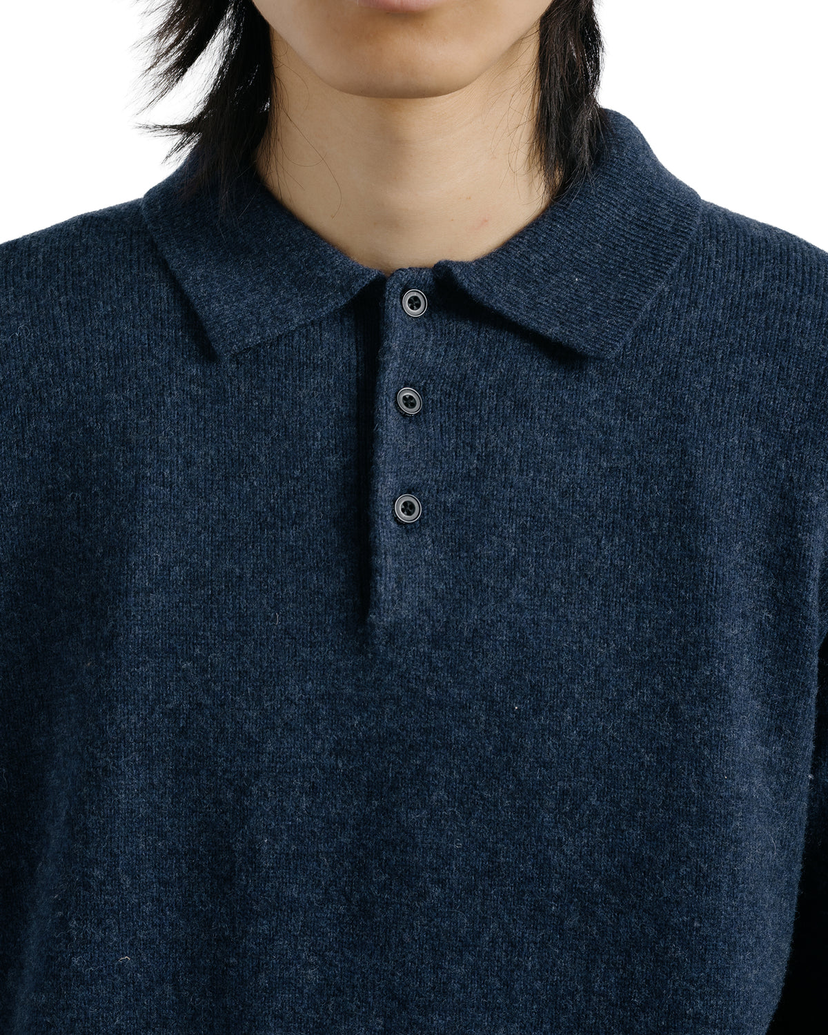 Beams Plus Knit Polo 9G Navy
