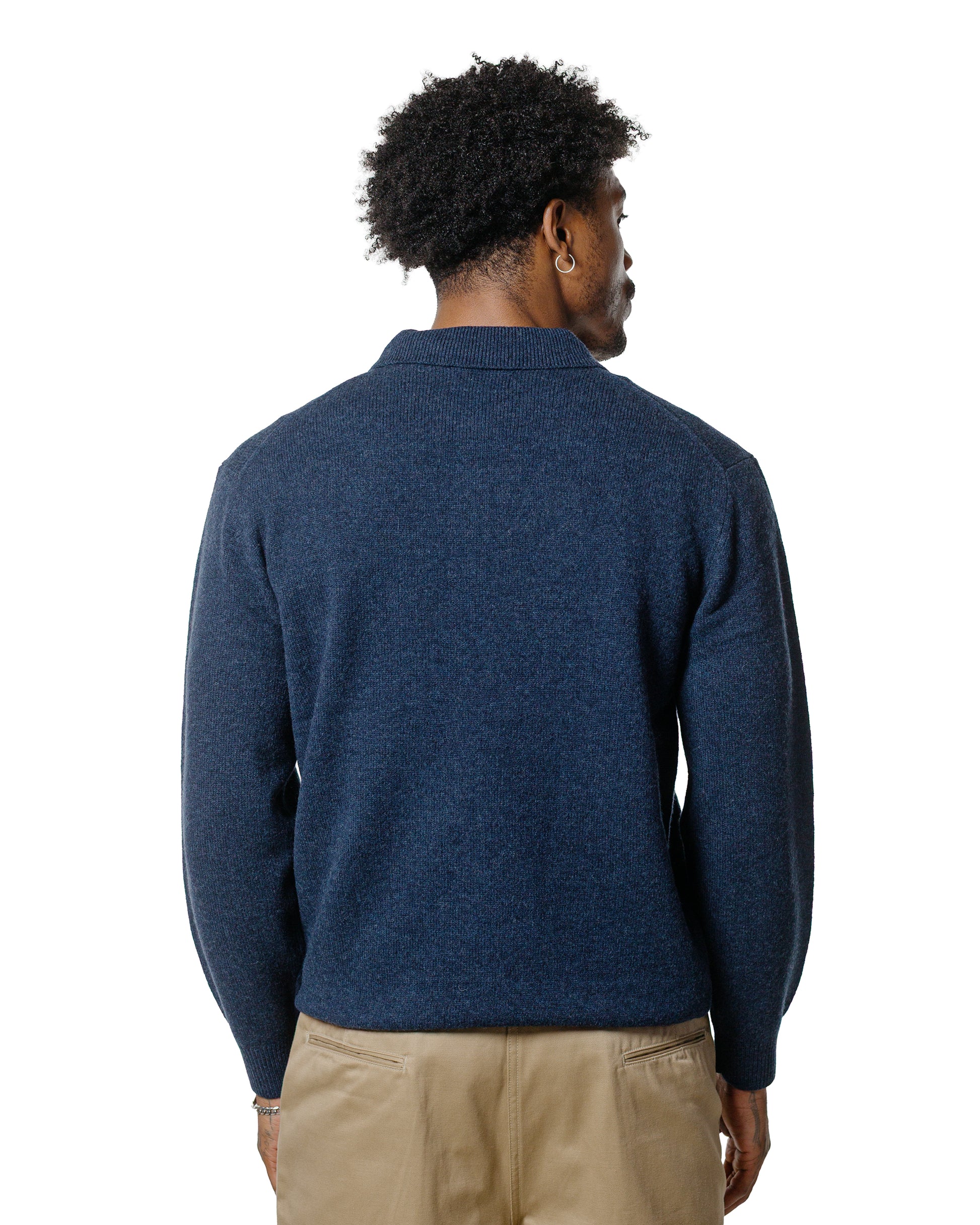 Beams Plus Knit Polo 9G Navy