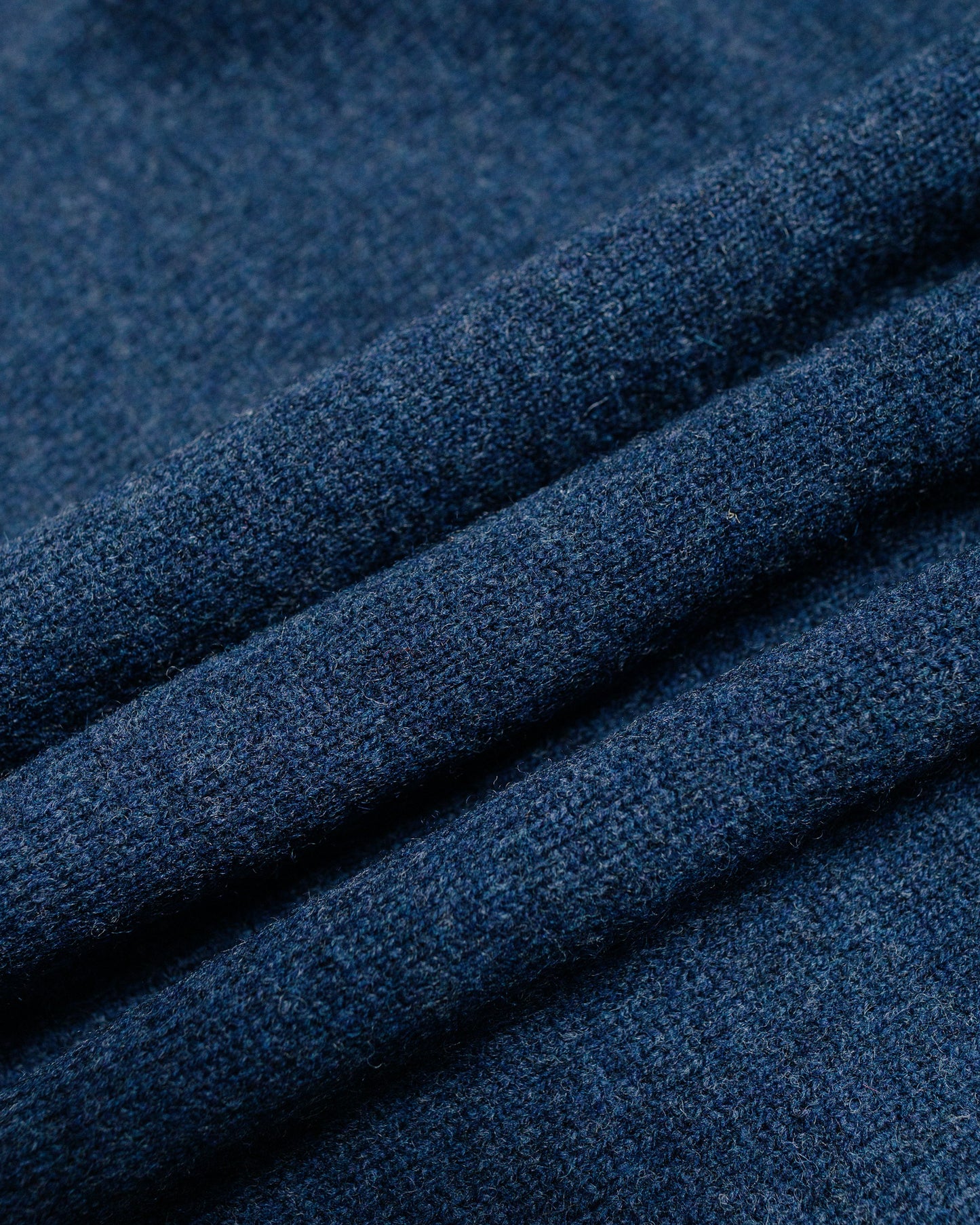 Beams Plus Knit Polo 9G Navy fabric