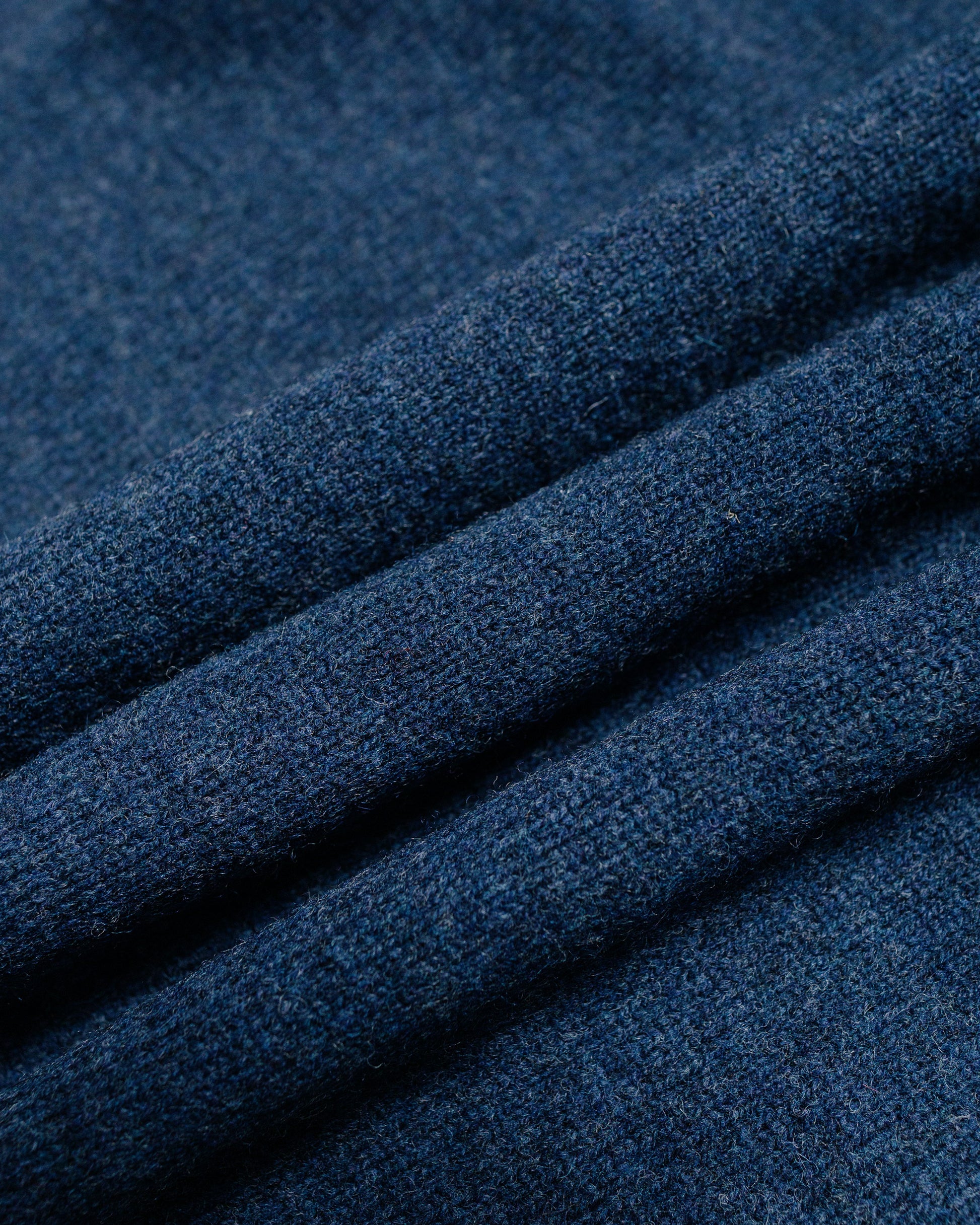 Beams Plus Knit Polo 9G Navy fabric