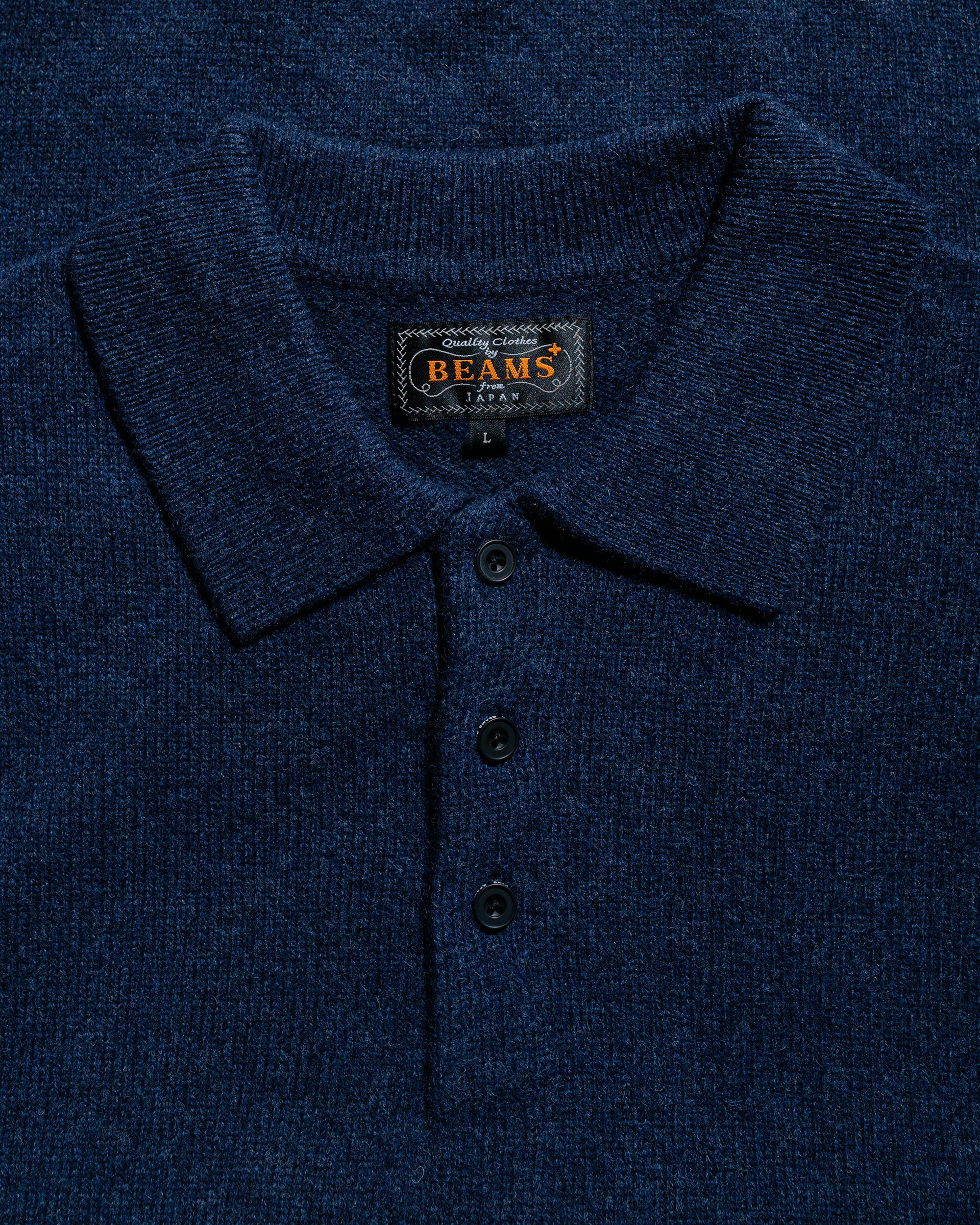 Beams Plus Knit Polo 9G Navy