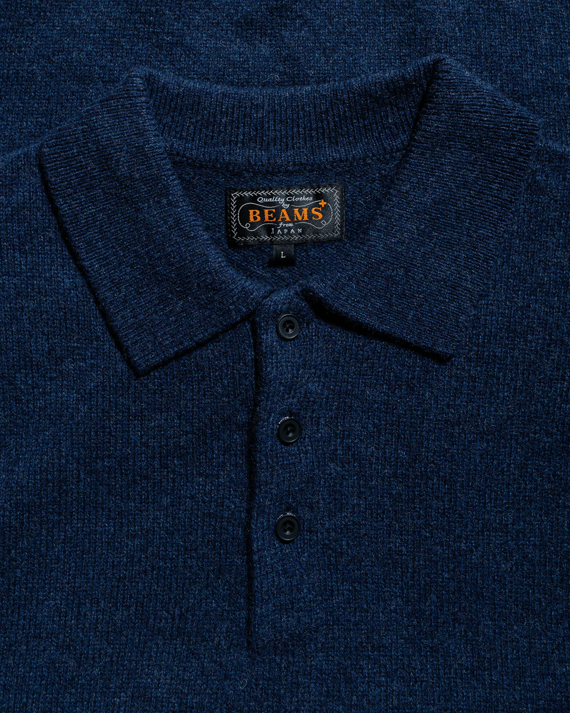Beams Plus Knit Polo 9G Navy