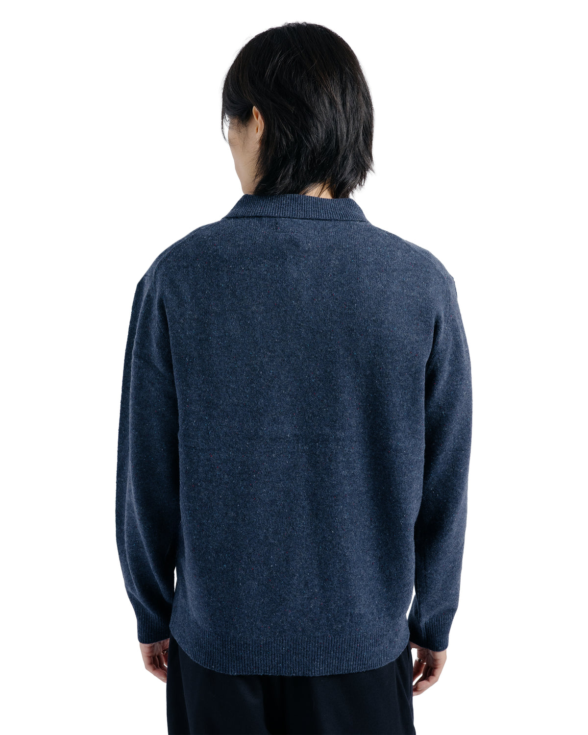 Beams Plus Knit Polo Nep 9G Navy