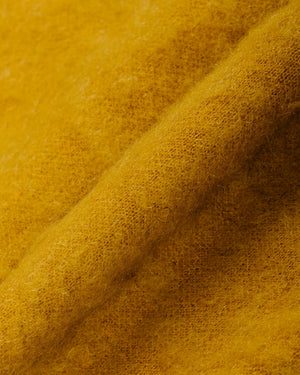 Beams Plus Knit Polo Shaggy Mustard Fabric