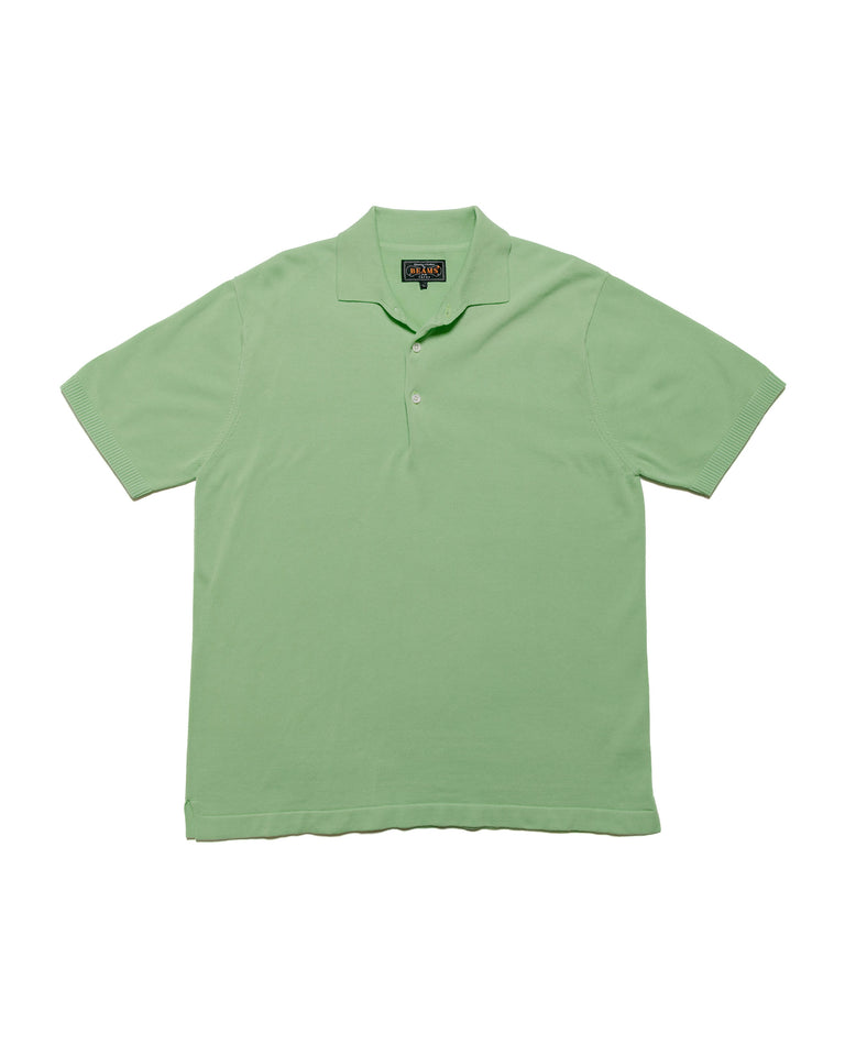 Beams Plus Knit Polo Solid 12G Light Green