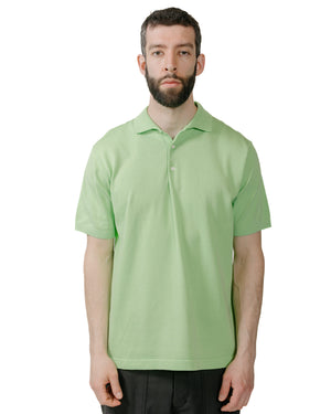 Beams Plus Knit Polo Solid 12G Light Green model front