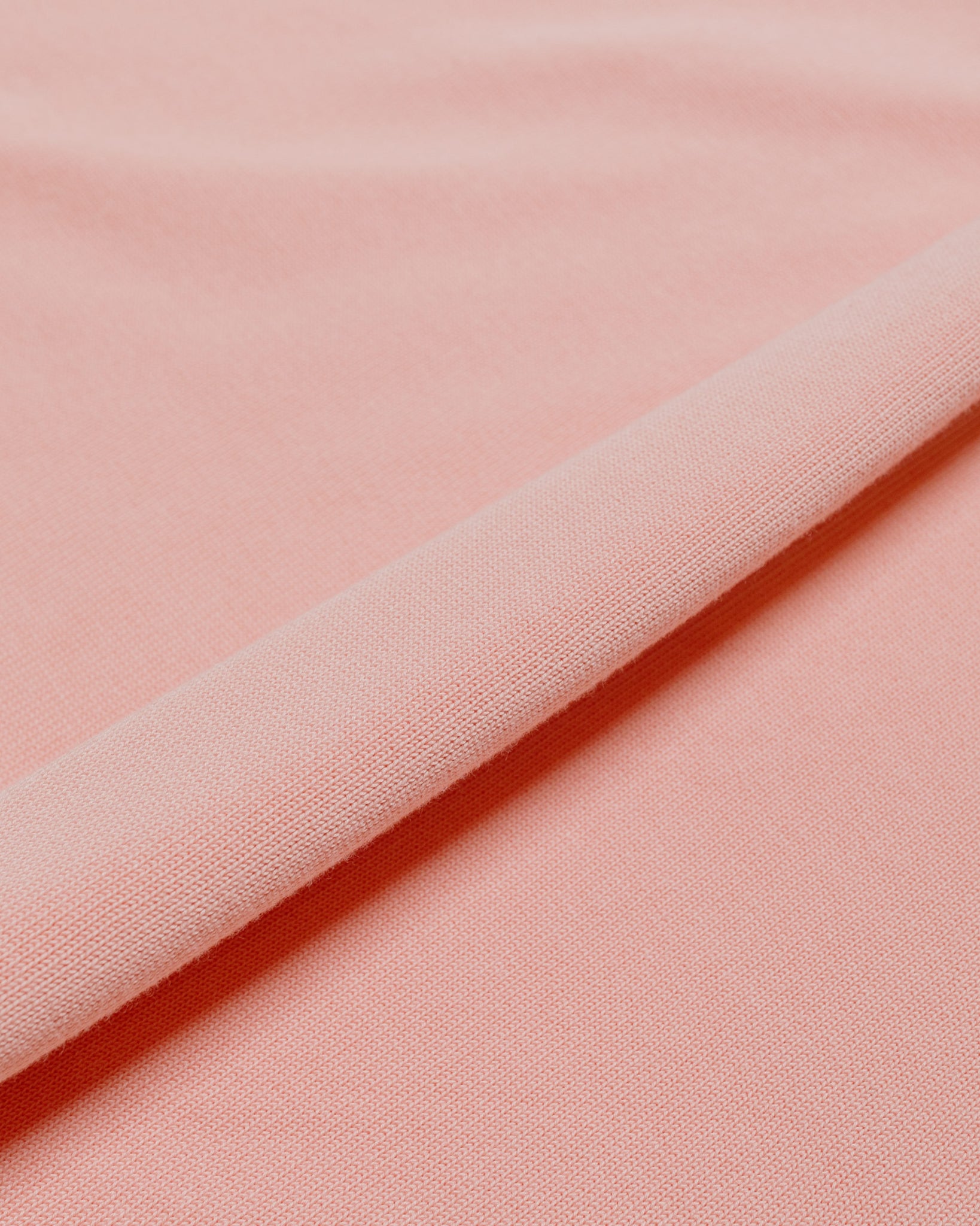 Beams Plus Knit Polo Solid 12G Pink fabric