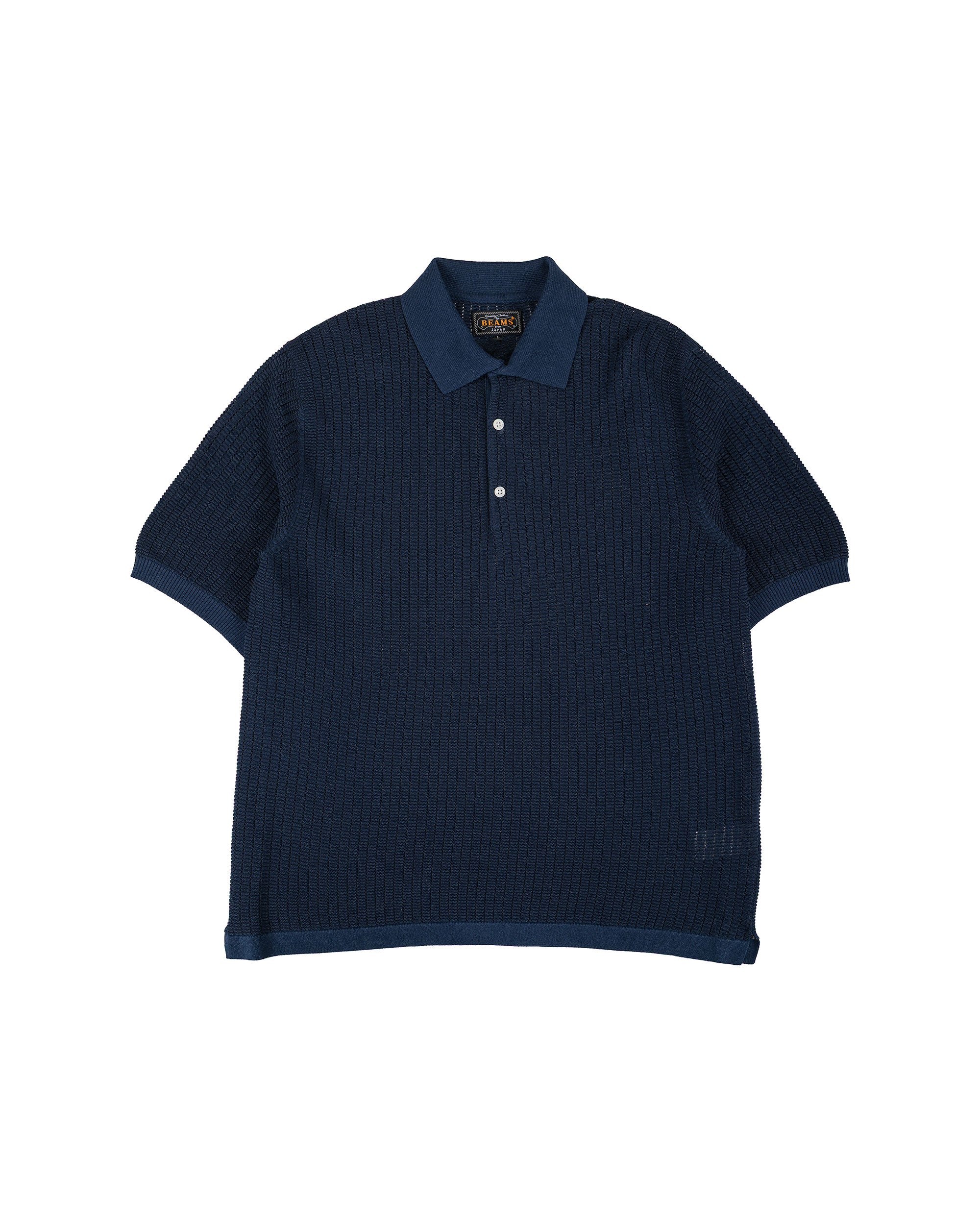 BeamsPlusKnitPolo_Washi_2ToneN