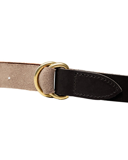 Beams Plus Leather Double Ring Belt Black