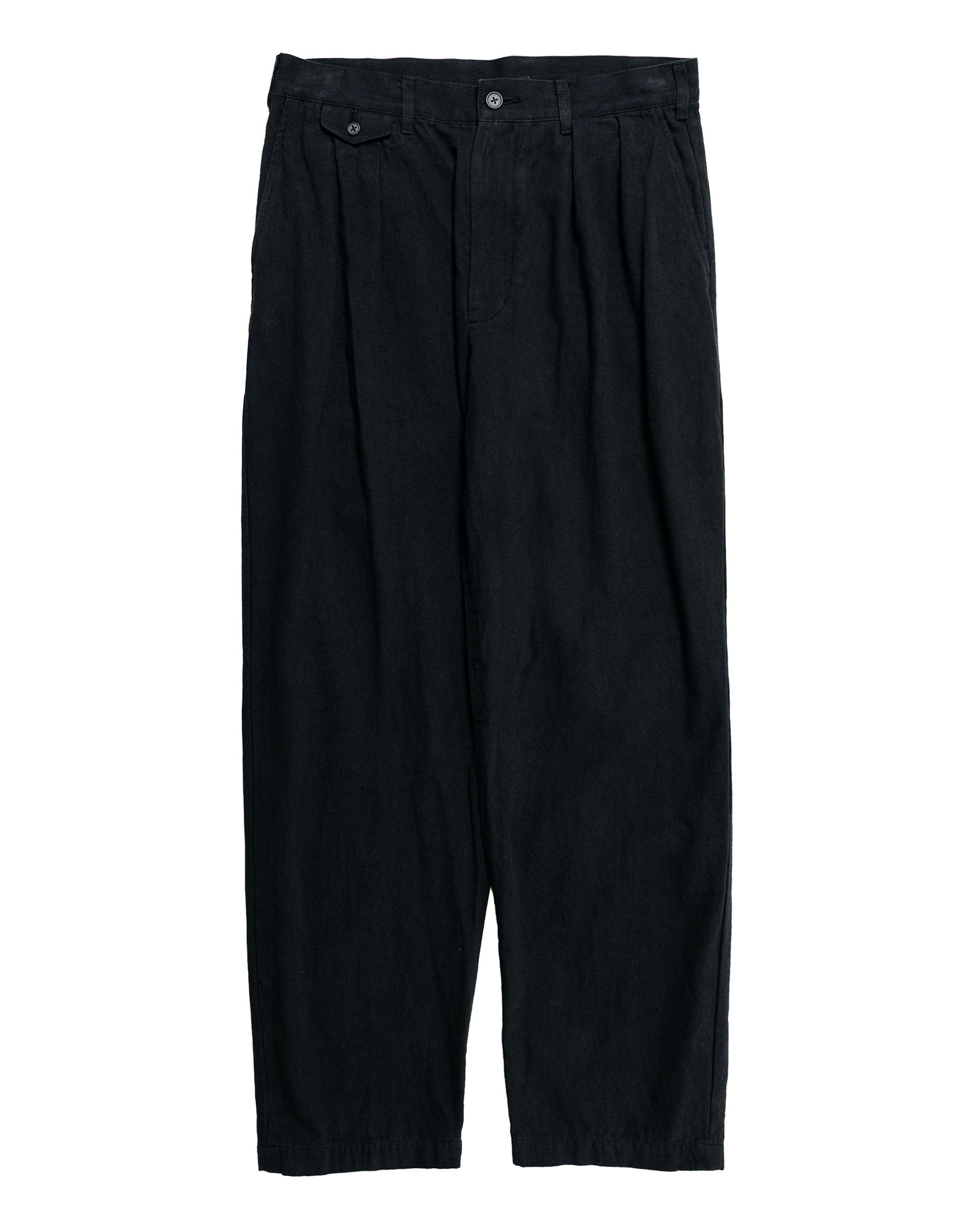 Beams Plus 2Pleats Corduroy Charcoal Grey