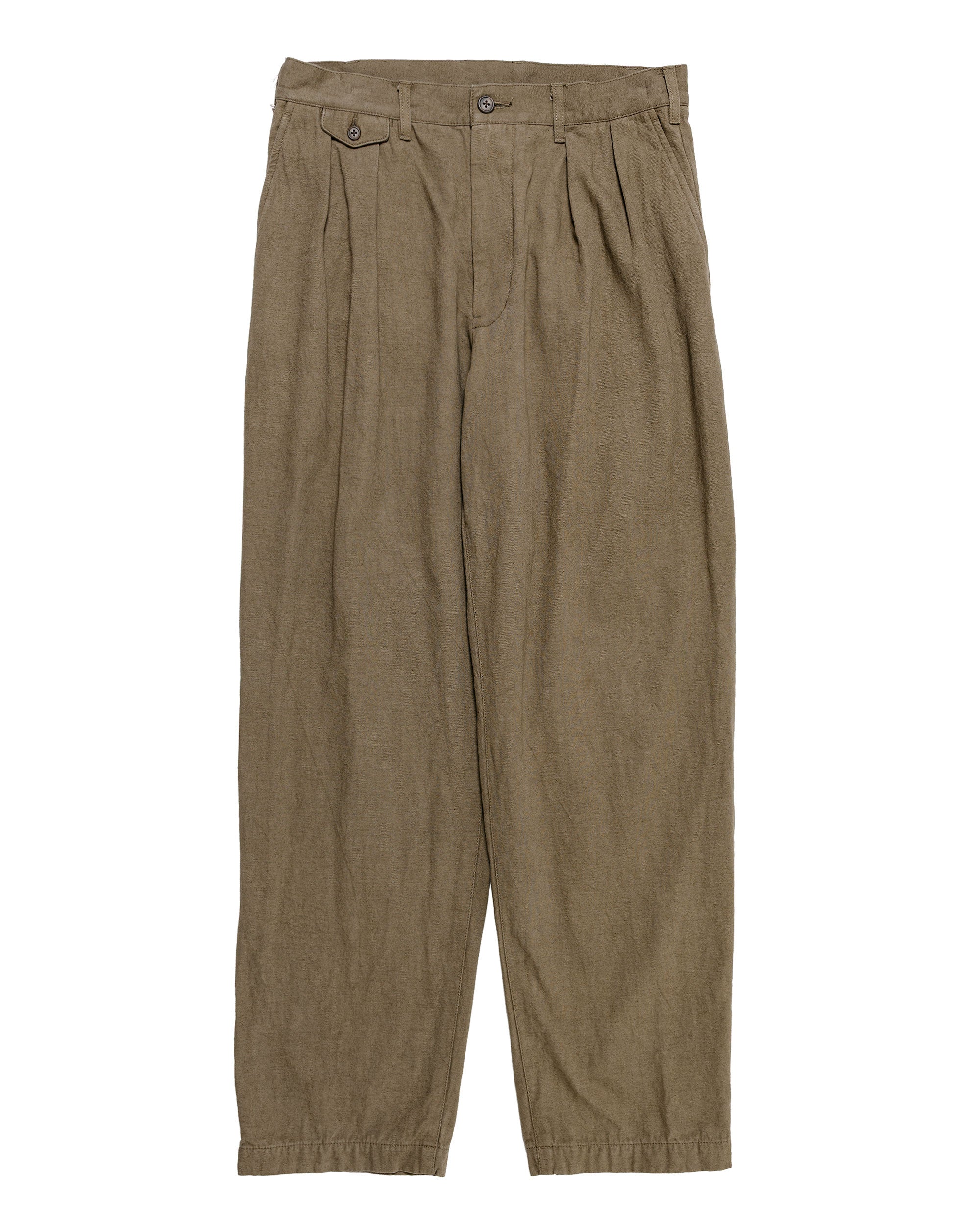 極美品！ビームスプラス1 Pleat Baker 80/3 Back Satin Beams Plus 1Pleat Baker 80/3 Back Satin Sage