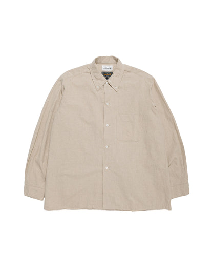 Beams Plus Lost & Found Open B.D. Linen Cotton Beige
