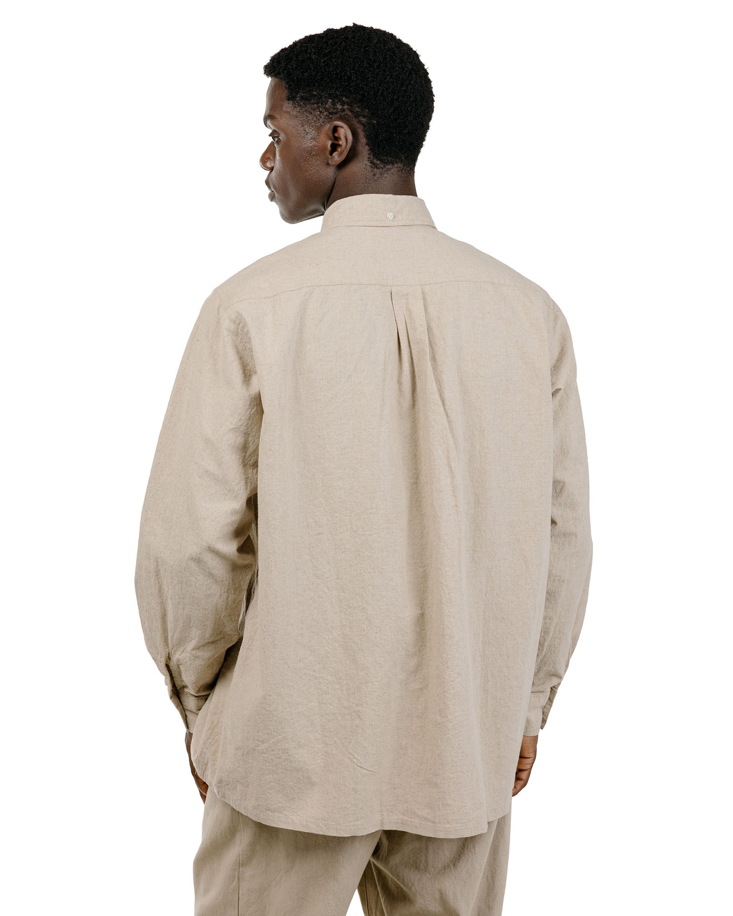 Beams Plus Lost & Found Open B.D. Linen Cotton Beige