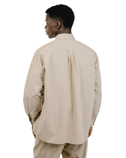 Beams Plus Lost & Found Open B.D. Linen Cotton Beige