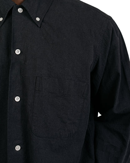 Beams Plus Lost & Found Open B.D. Linen Cotton Black