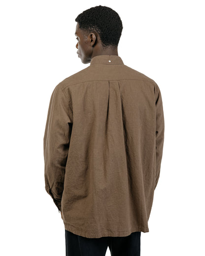 Beams Plus Lost & Found Open B.D. Linen Cotton Olive