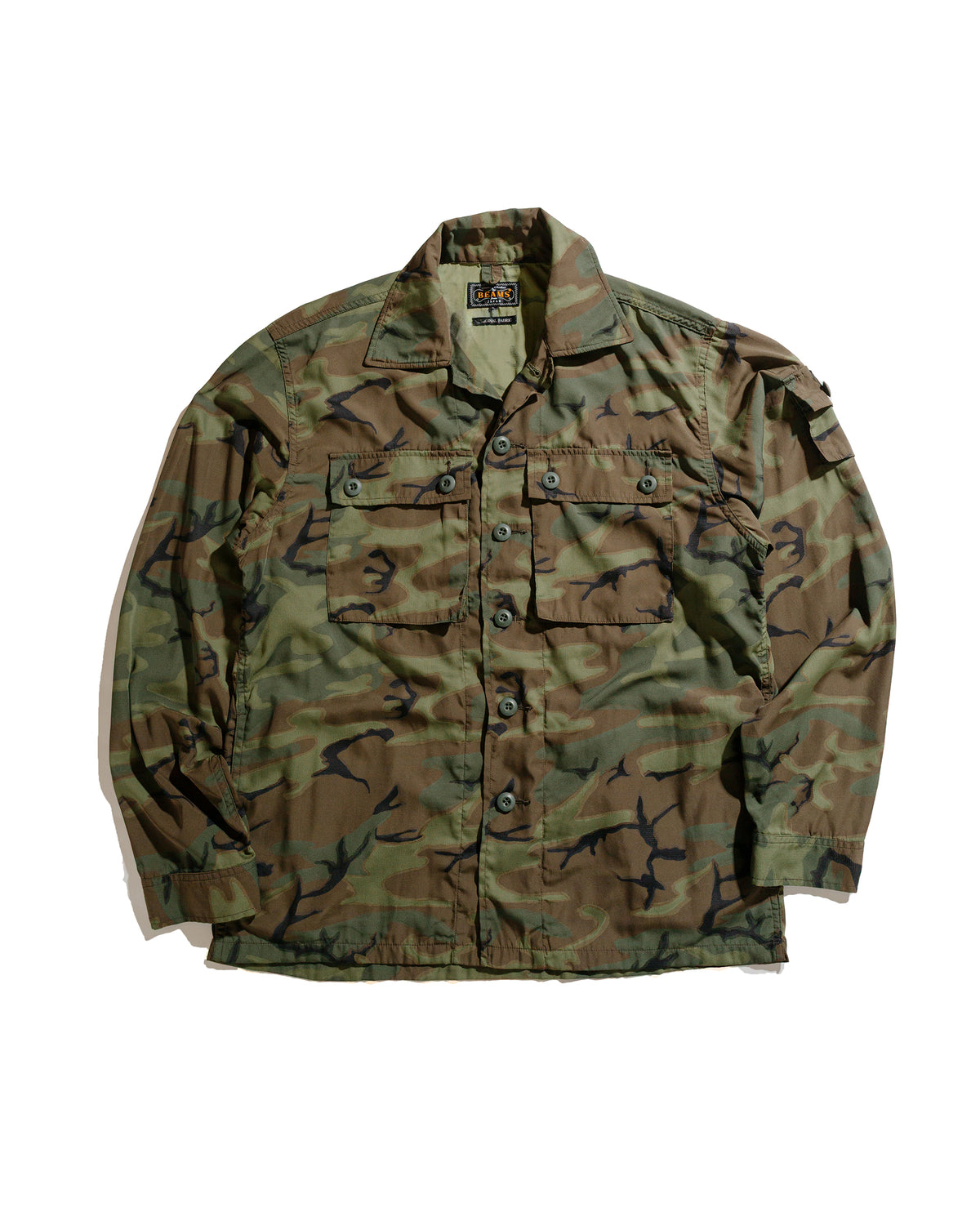 Beams Plus MIL-SHT Mesh Camo Jacquard Mapping Print