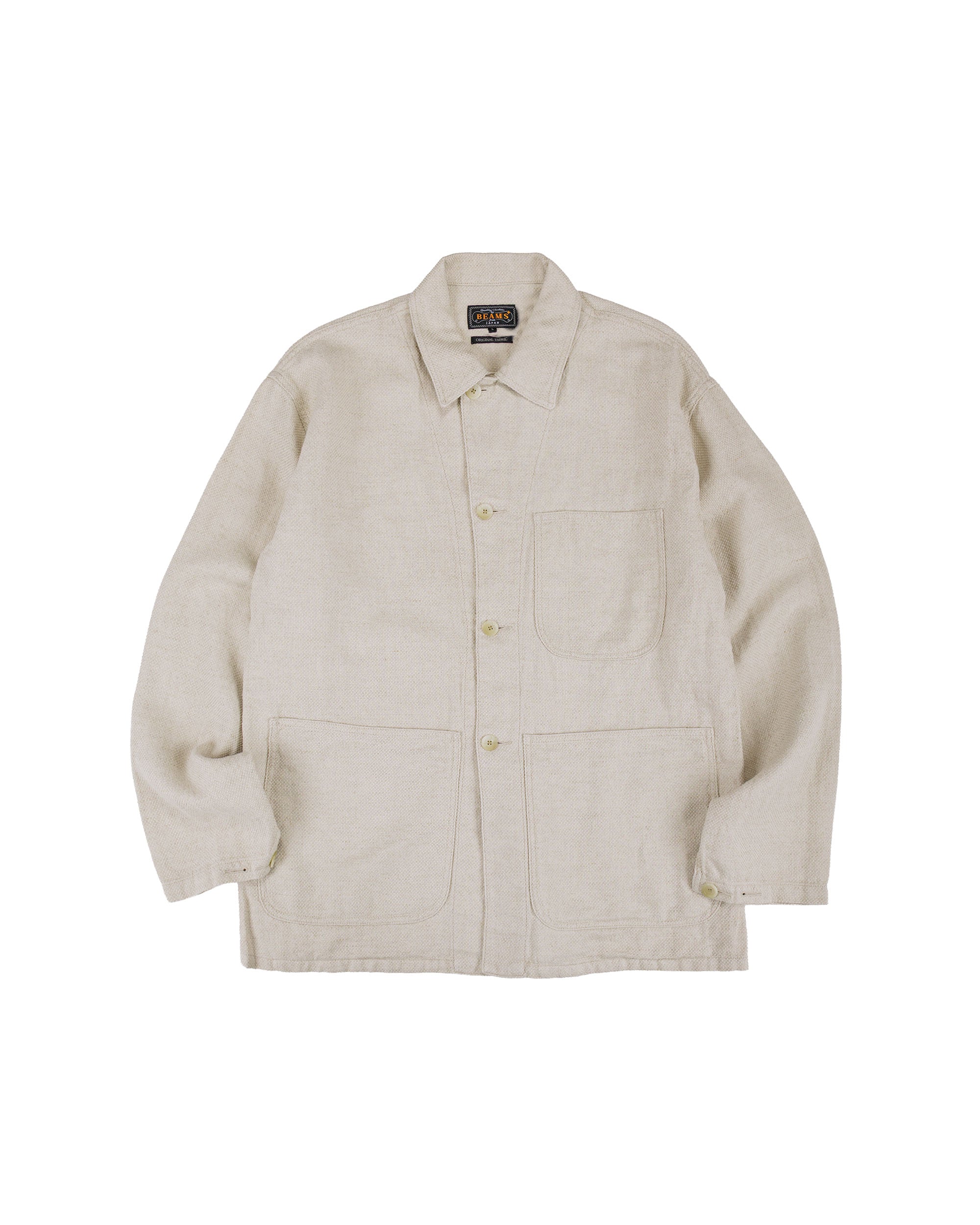 BEAMS PLUS ミル chore jacket コットンリネン オフホワイト