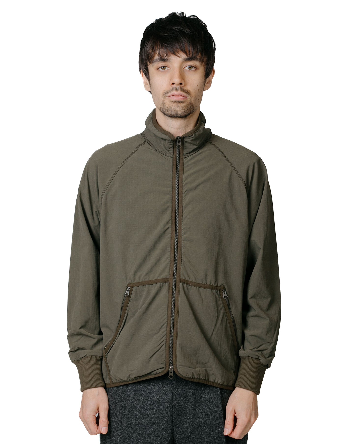 Beams Plus MIL Liner Jersey Back Fleece Olive model front