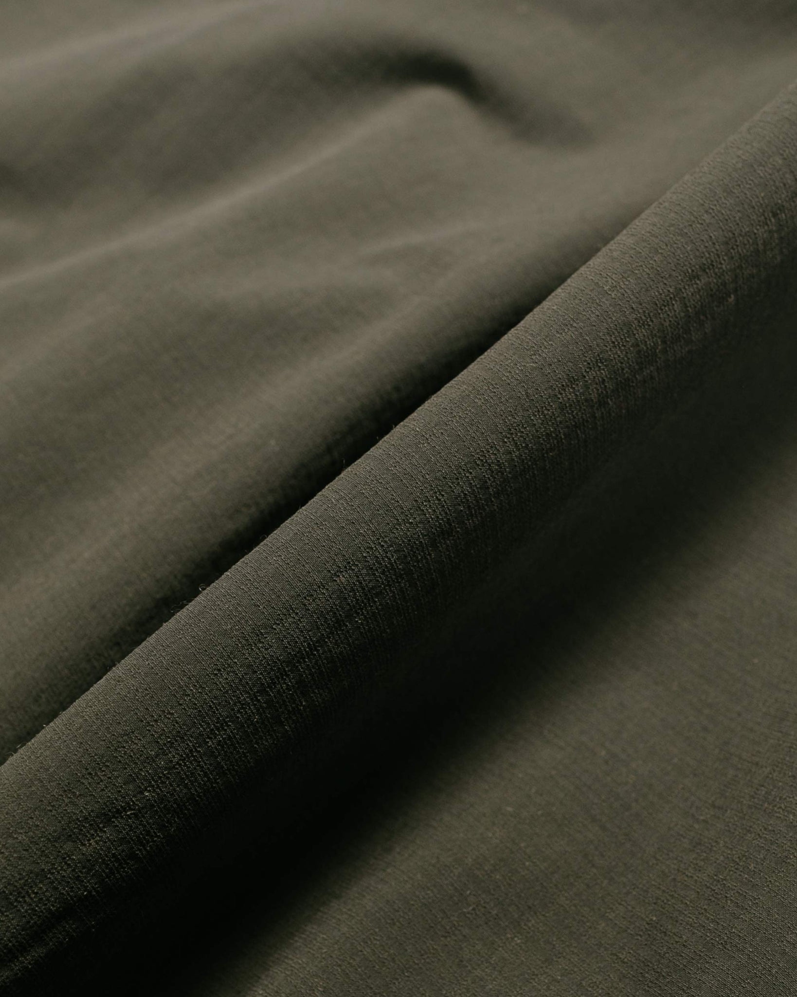 Beams Plus MIL Liner Jersey Back Fleece Olive fabric