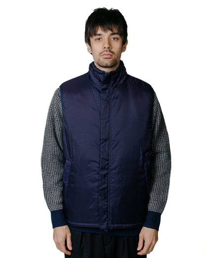 Beams Plus MIL Puff Vest Nylon Ripstop Navy model front