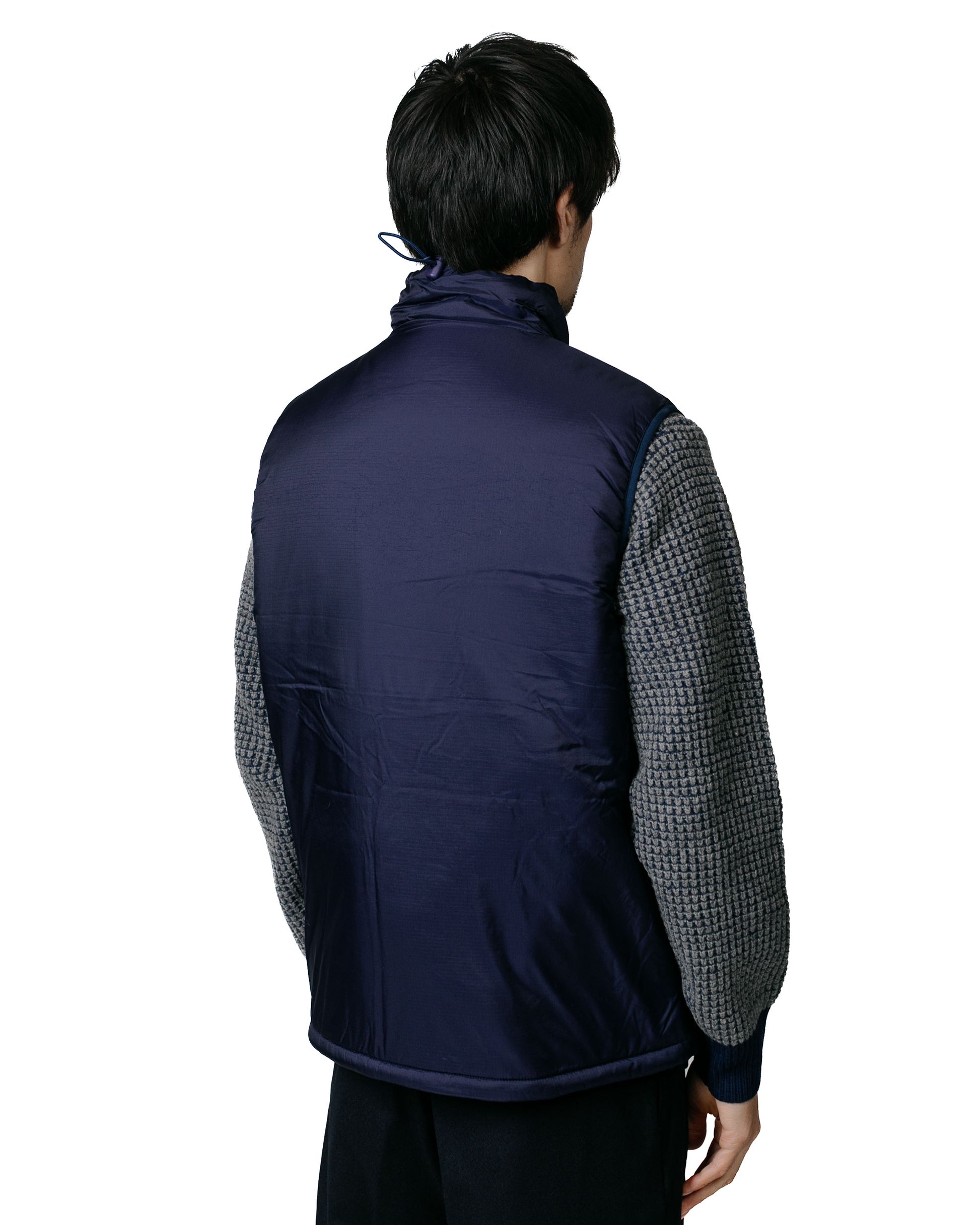 Beams Plus MIL Puff Vest Nylon Ripstop Navy model back