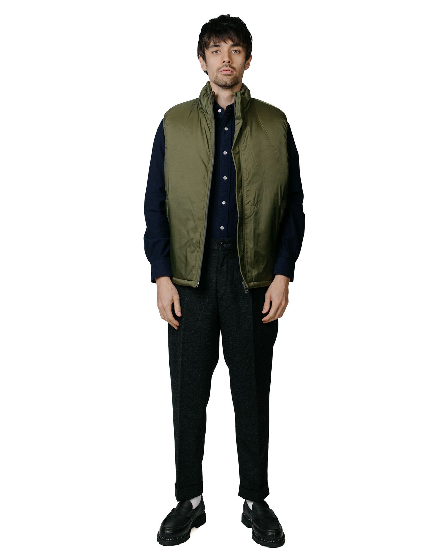 Beams Plus MIL Puff Vest Nylon Ripstop Olive model full