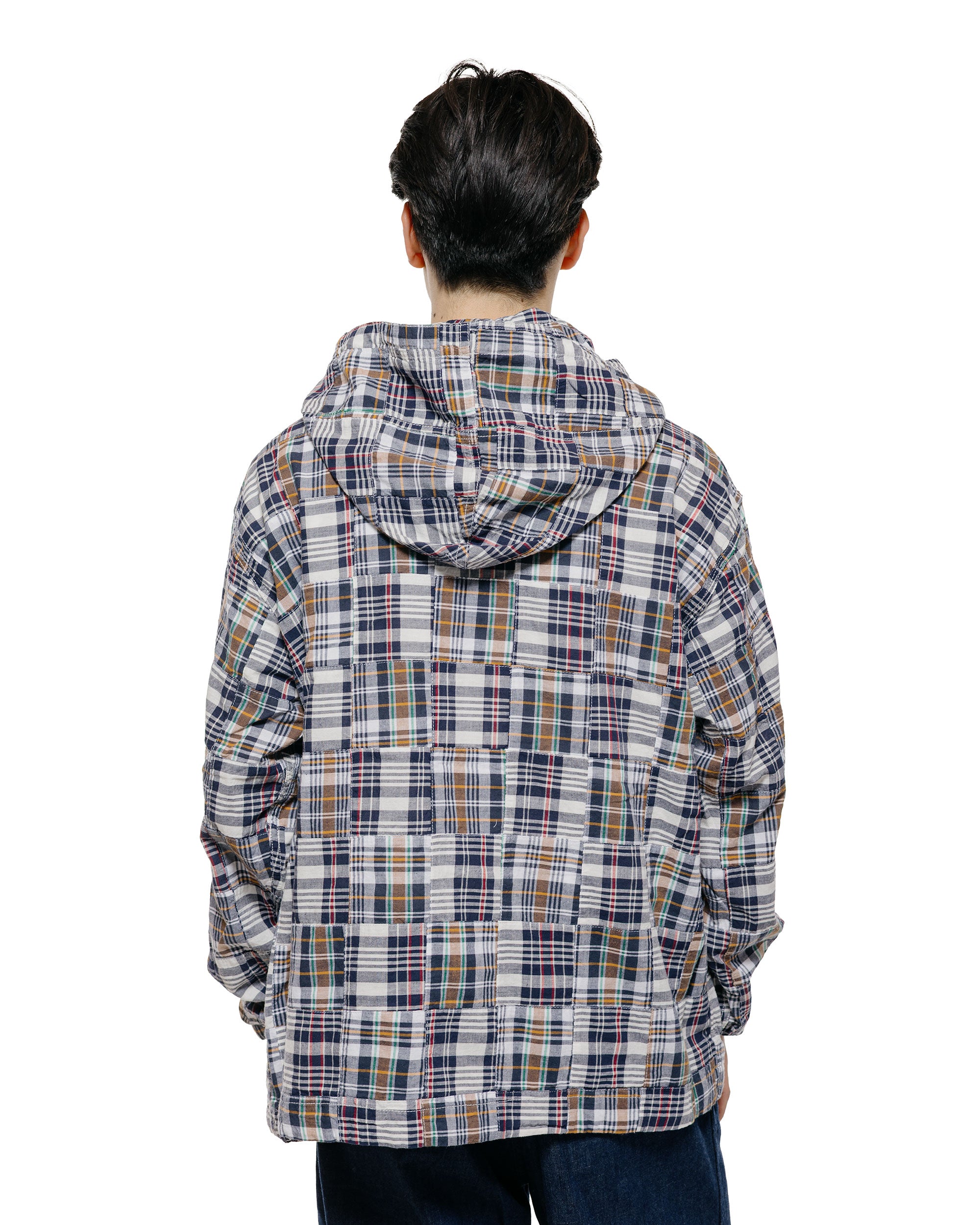 ジャケット・アウター BEAMS PLUS MIL Smock Patchwork Madras Beams Plus MIL Smock Patchwork Madras Navy