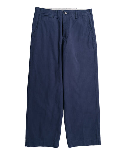 Beams Plus MIL Trousers Herringbone Navy