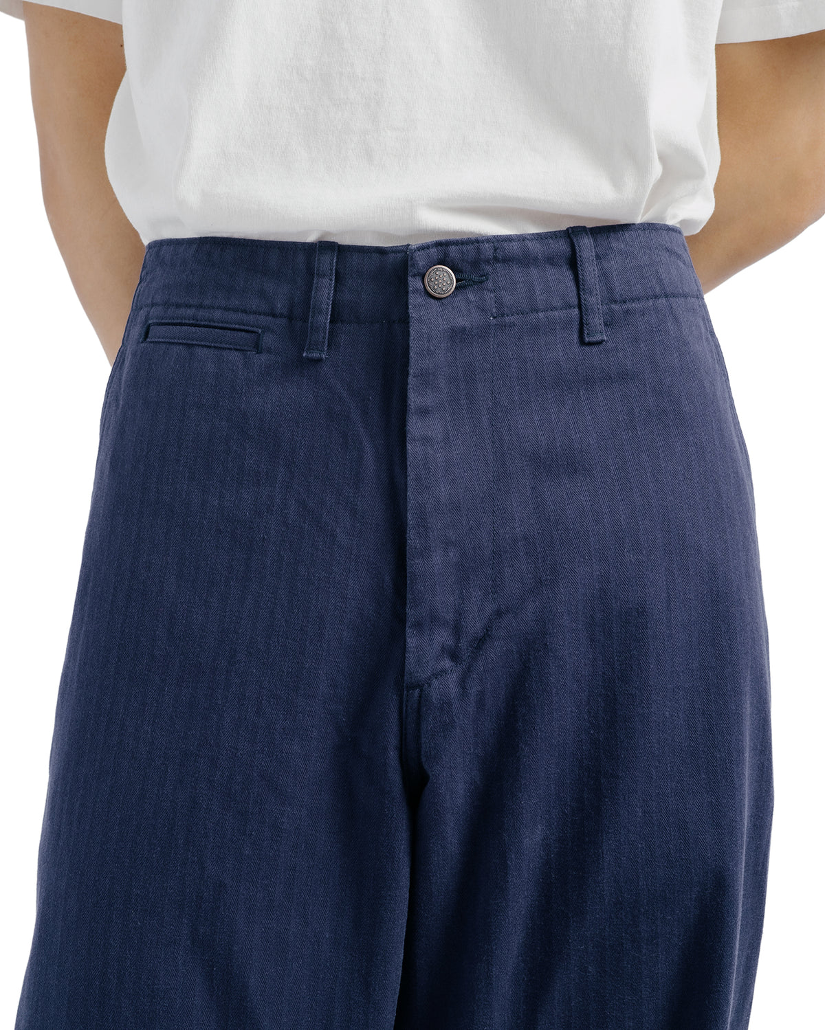 Beams Plus MIL Trousers Herringbone Navy