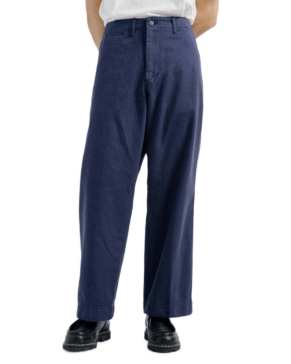 Beams Plus MIL Trousers Herringbone Navy